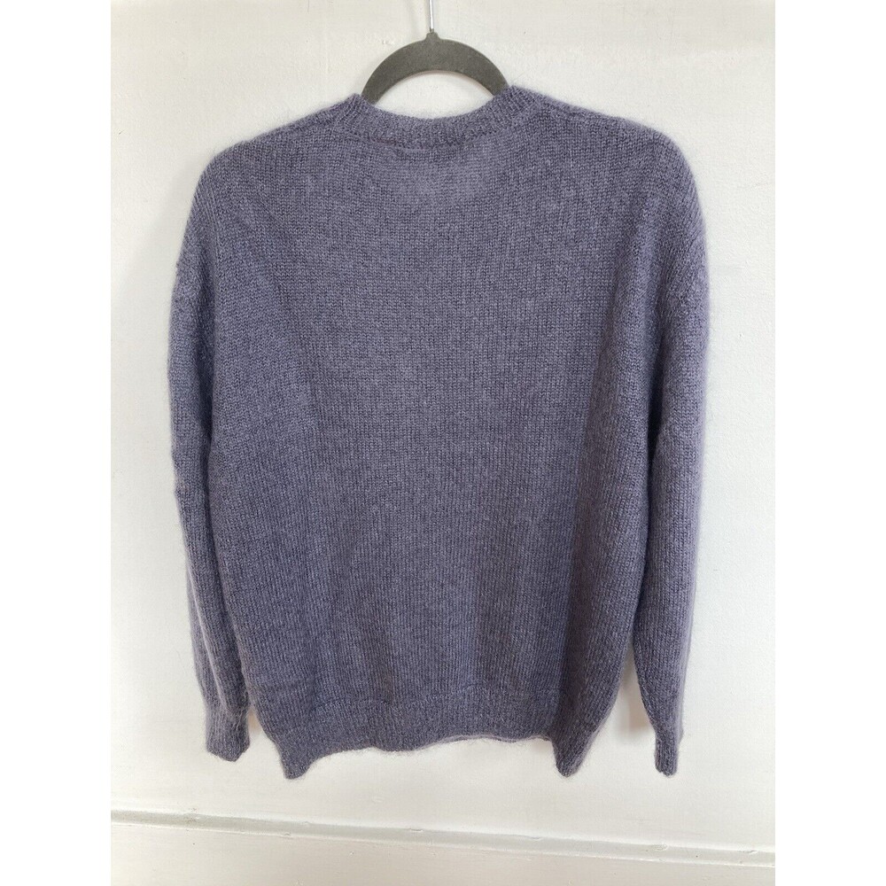 IRO Elkins Striped Mohair Blend Crew Neck Sweater Colour Storm Blue Size XS - Picture 3 of 5